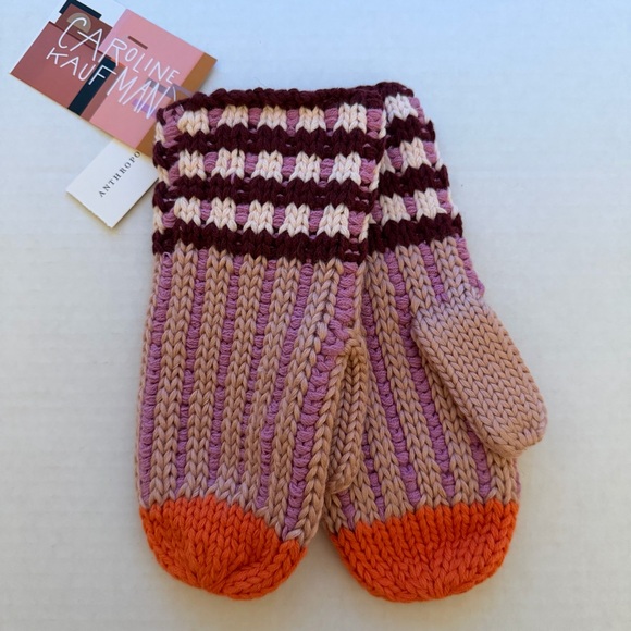 Anthropologie Accessories - CAROLINE KAUFMAN X ANTHROPOLOGIE Knit Fairbanks Mittens- NWT